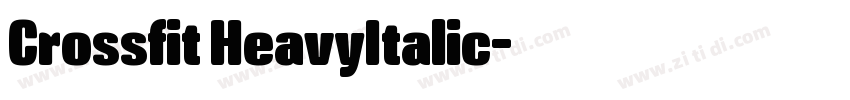 Crossfit HeavyItalic字体转换